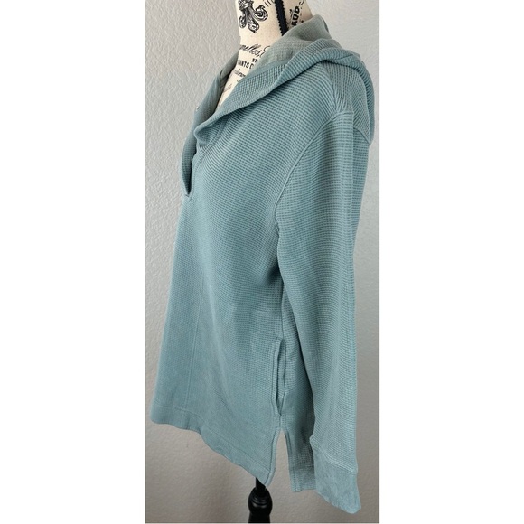 Athleta Womens Coaster Luxe Waffle Hoodie Minimalistic Grey, size Small Petite - Picture 5 of 14